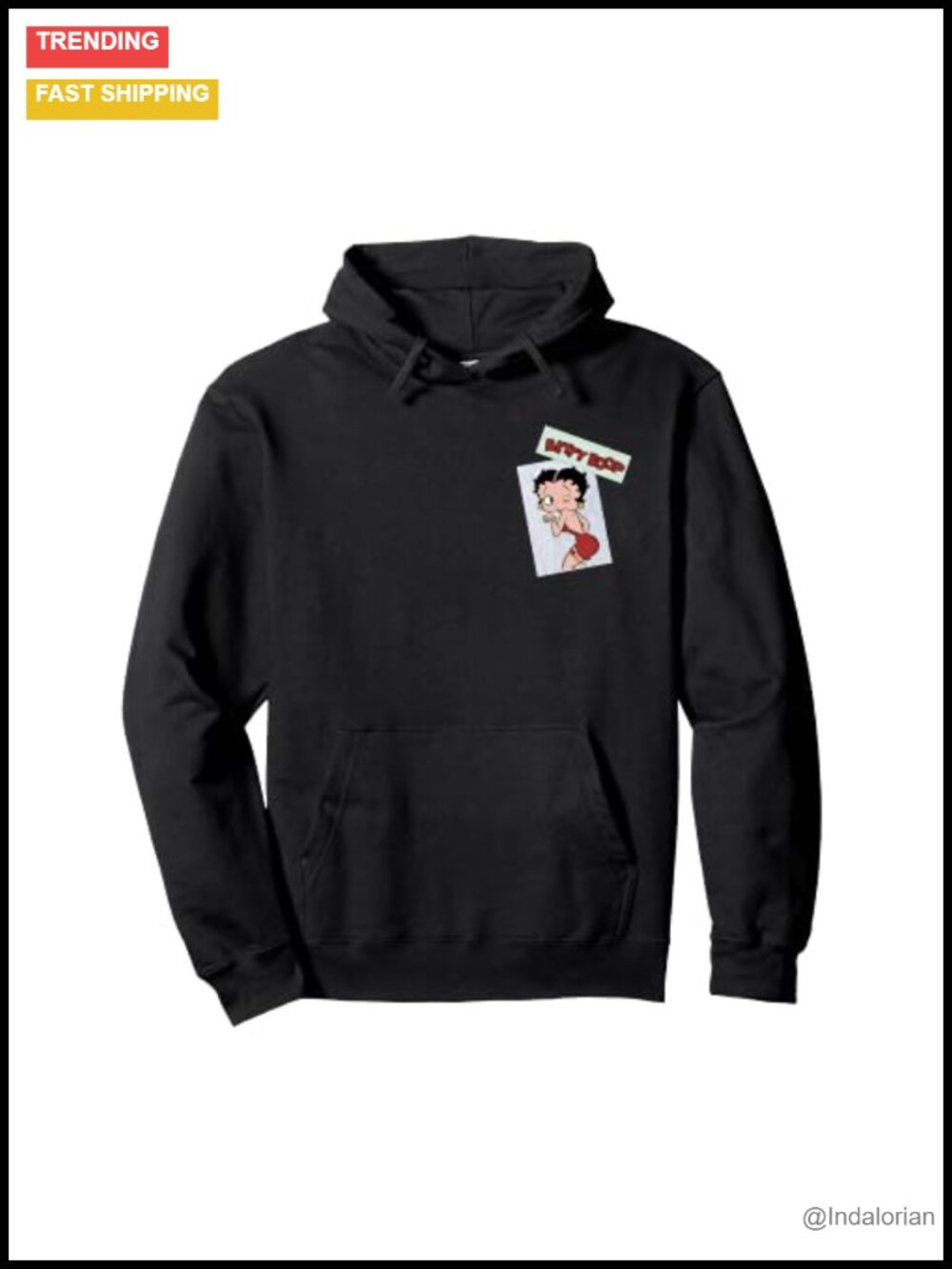 Vintage Cutie Patch Front & Back Pullover Hoodie Classic Fit